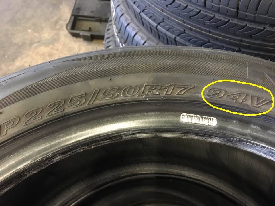Reading Your Tire - Speed and Load Ratings
